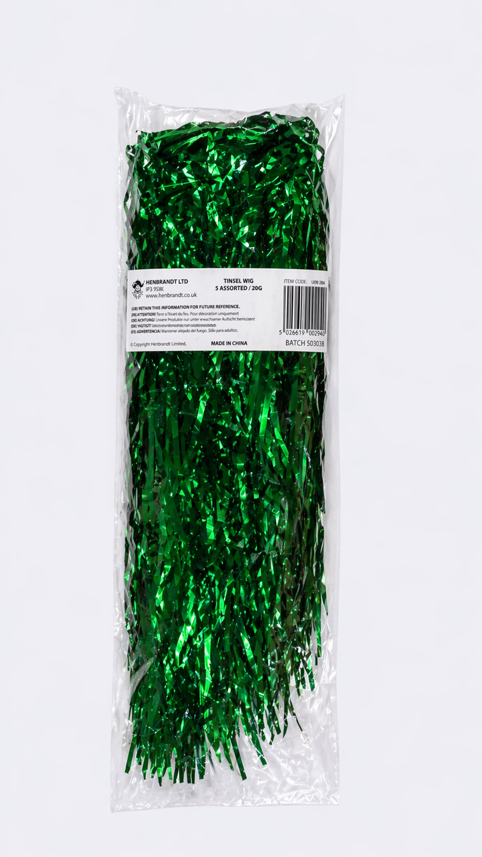 Henbrandt Tinsel Wigs - green 20gram