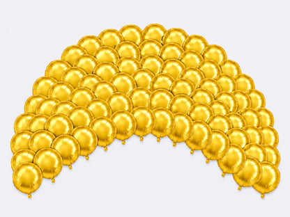 100 Units Gold Foil Balloon 18"