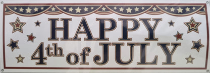4th of July Sign Banner – 5 ft