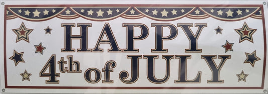 4th of July Sign Banner – 5 ft