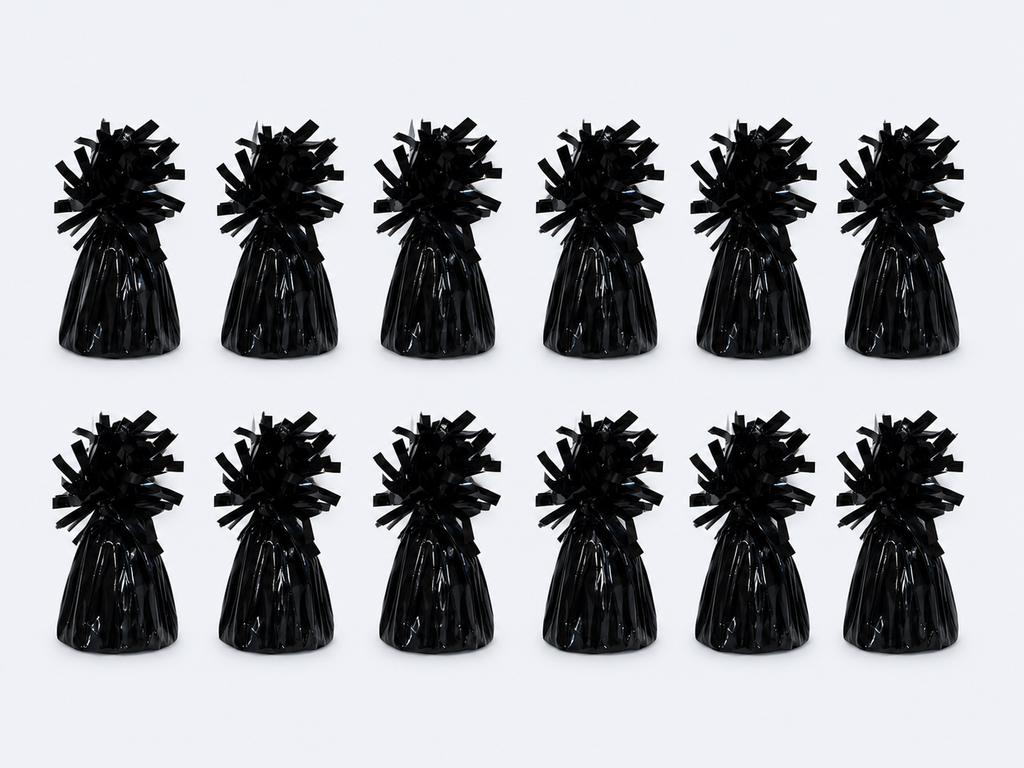 Bulk Foil Balloon Weight – Black, 140 g (pack of 12)