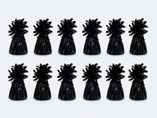 Bulk Foil Balloon Weight – Black, 140 g (pack of 12)