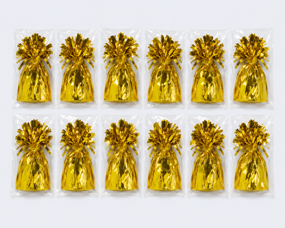 Bulk Foil Balloon Weight – Gold, 140 g (pack of 12)