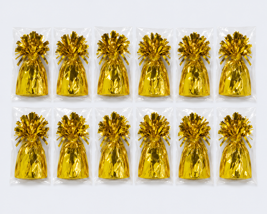 Bulk Foil Balloon Weight – Gold, 140 g (pack of 12)