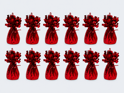 Bulk Foil Balloon Weight – Red, 140 g (pack of 12)