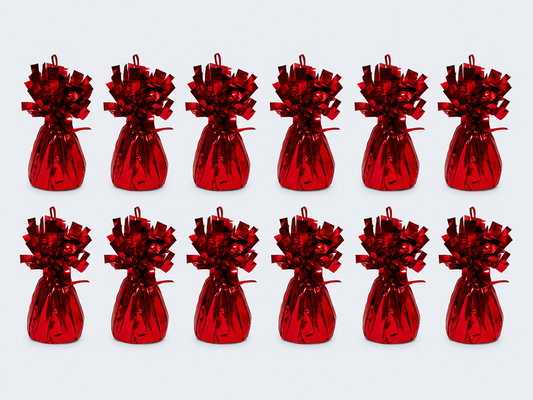 Bulk Foil Balloon Weight – Red, 140 g (pack of 12)