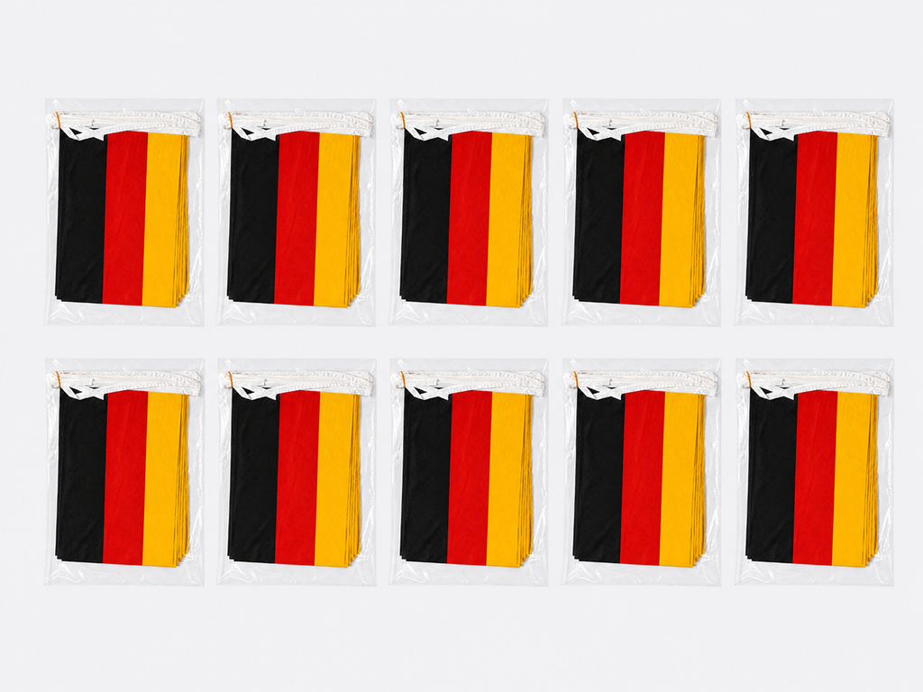 Germany Flag Bunting – Bulk Buy 10 Packs, 4 m Each