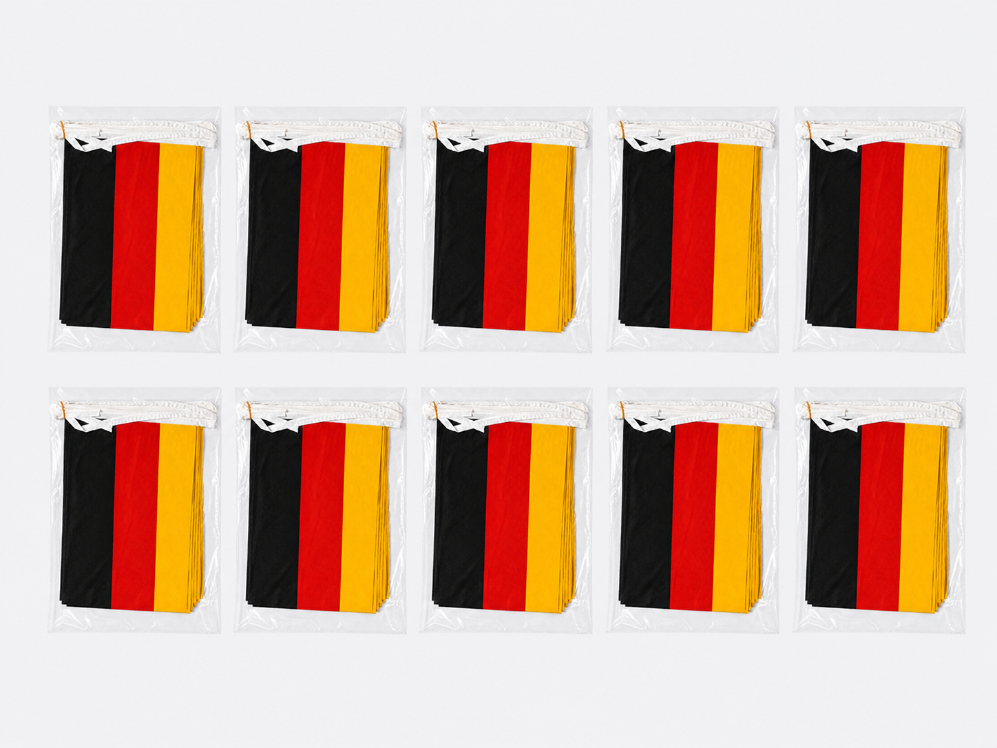 Germany Flag Bunting – Bulk Buy 10 Packs, 4 m Each