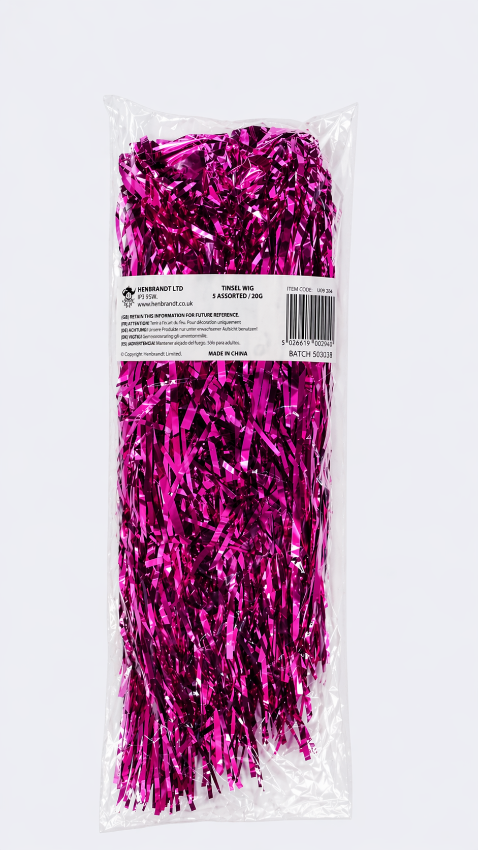 Henbrandt Purple Tinsel Wig – 20 g