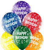 Belbal High-Quality Latex Balloons – “Happy Birthday” Crystal Mix, 30 cm (12″), 5 Pack of 50