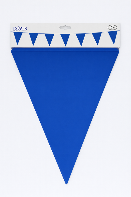 Giant Blue Pennant Bunting – 10 m, 18 Flags