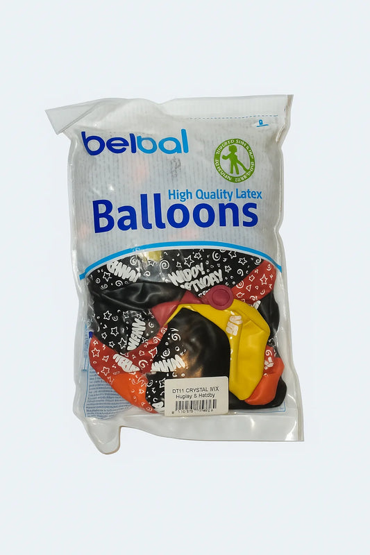 Belbal crystal mix happy birthday balloons