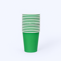 Emerald-Green Paper Cups – 9 oz, Pack of 14