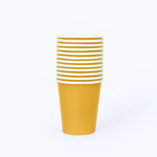 sunflower-yellow-paper-cups-9oz-14pk