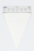 Giant White Pennant Bunting – 10 m, 18 Flags